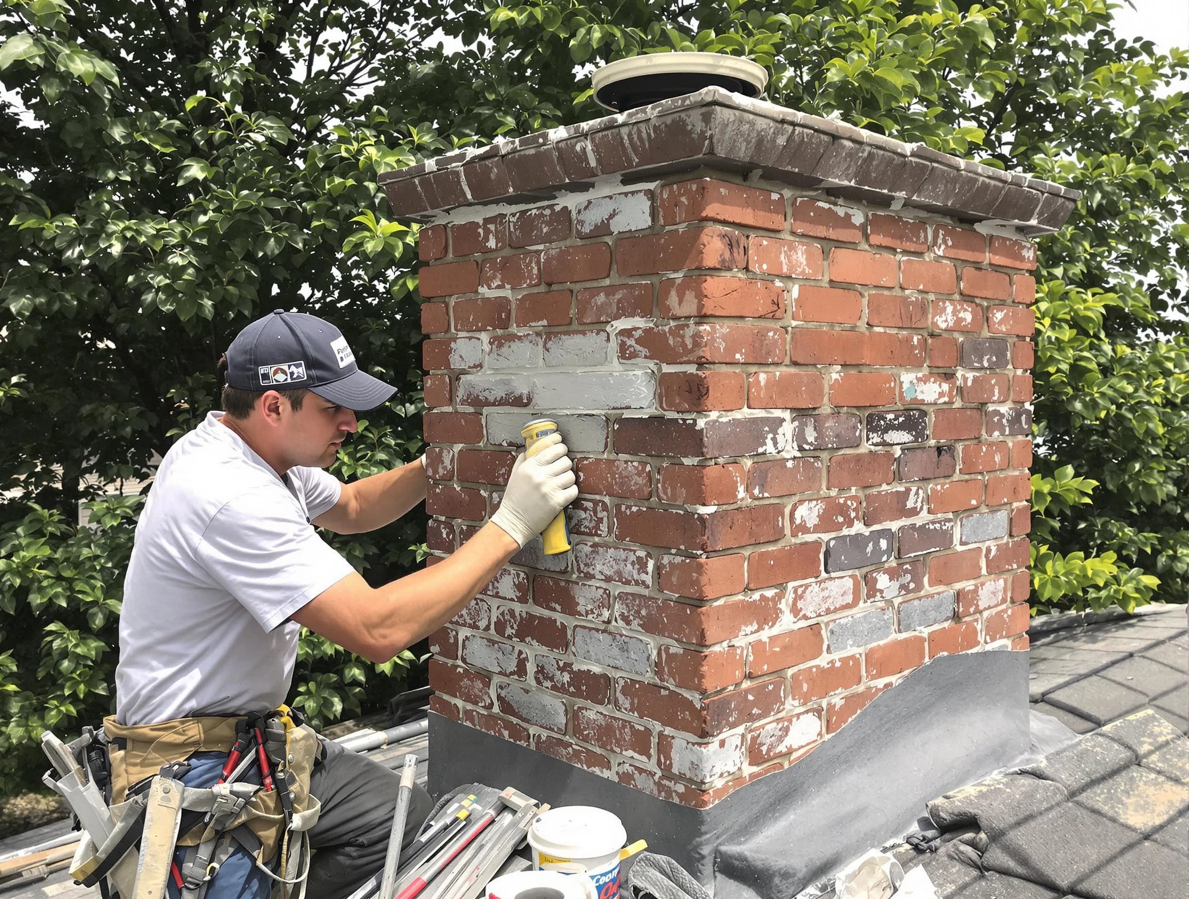 Bon Air Chimney Sweep restoring an aging chimney in Bon Air, VA