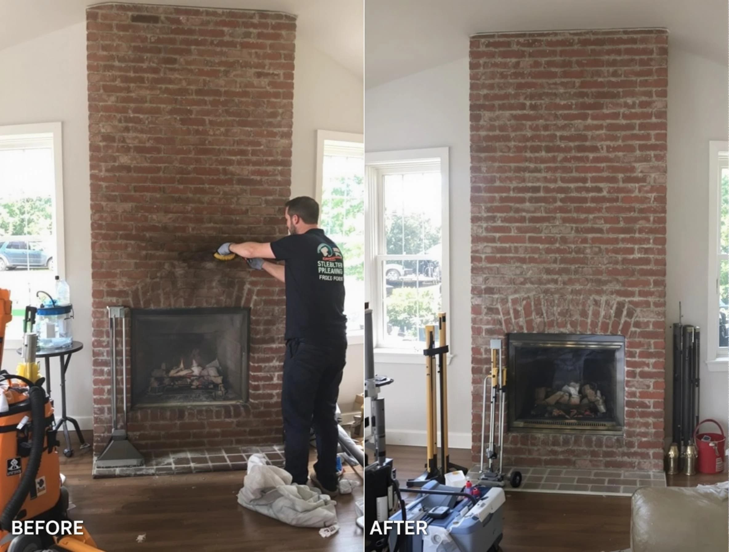 Finished chimney sweeping service by Bon Air Chimney Sweep in Bon Air, VA