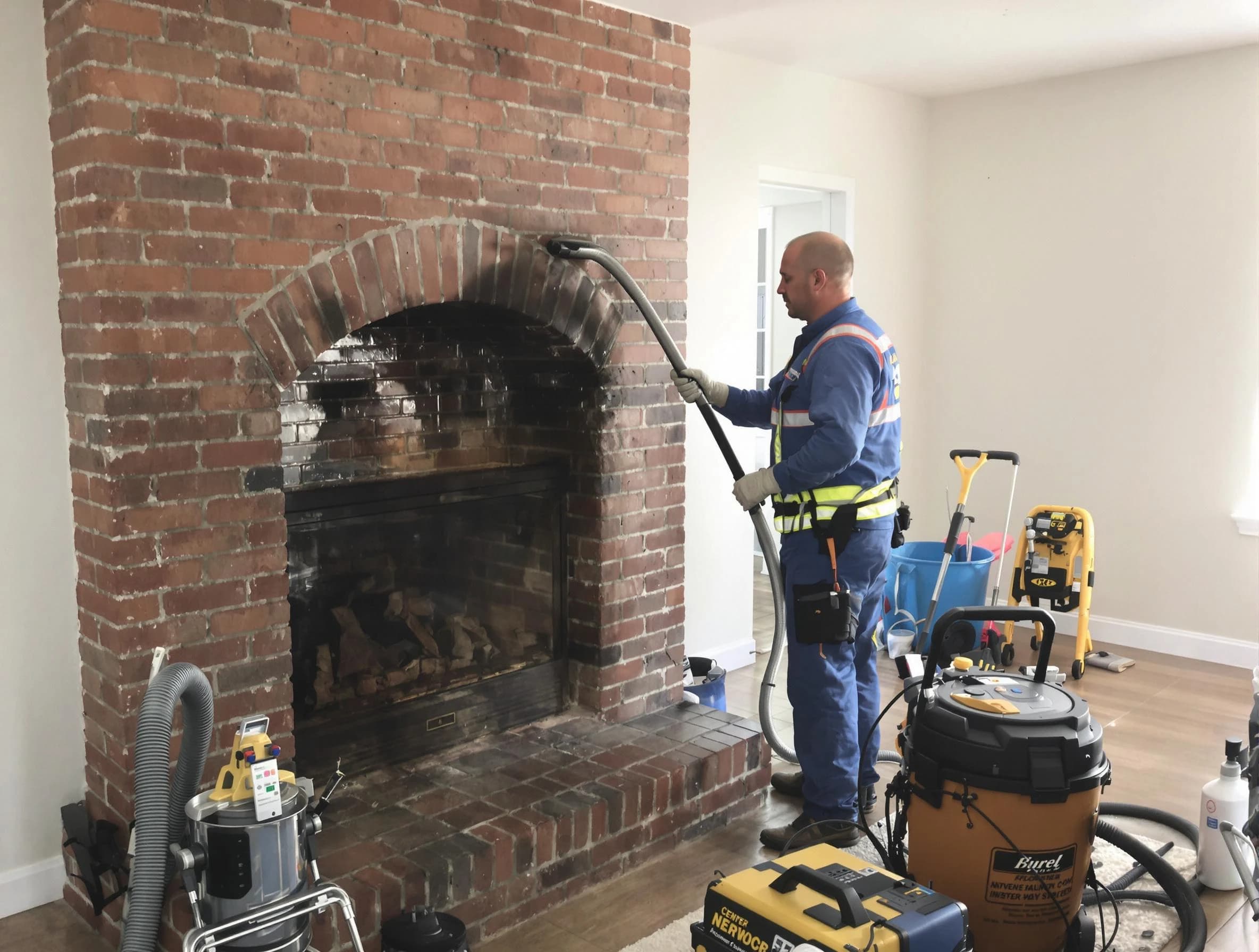Bon Air Chimney Sweep expert performing detailed chimney sweep in Bon Air, VA