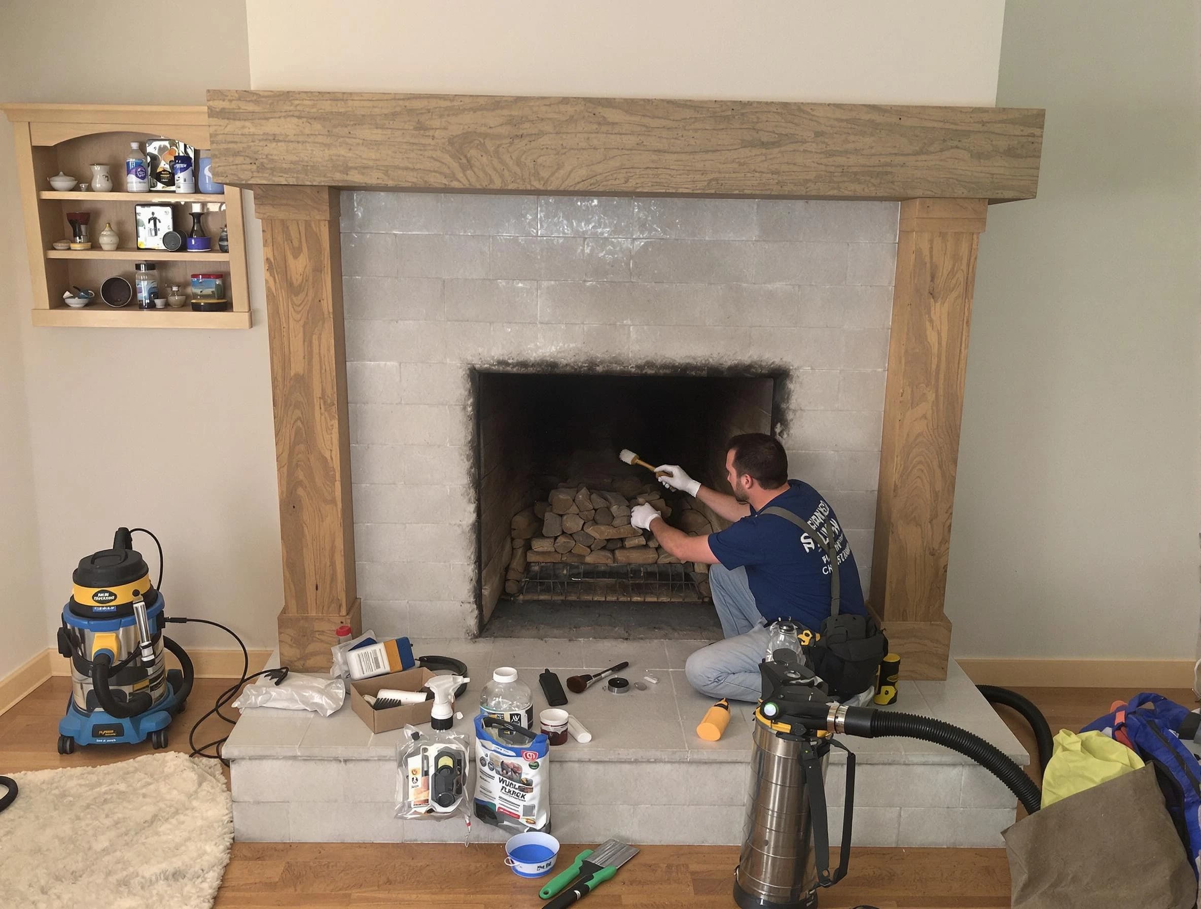 Detailed creosote removal process by Bon Air Chimney Sweep in Bon Air, VA