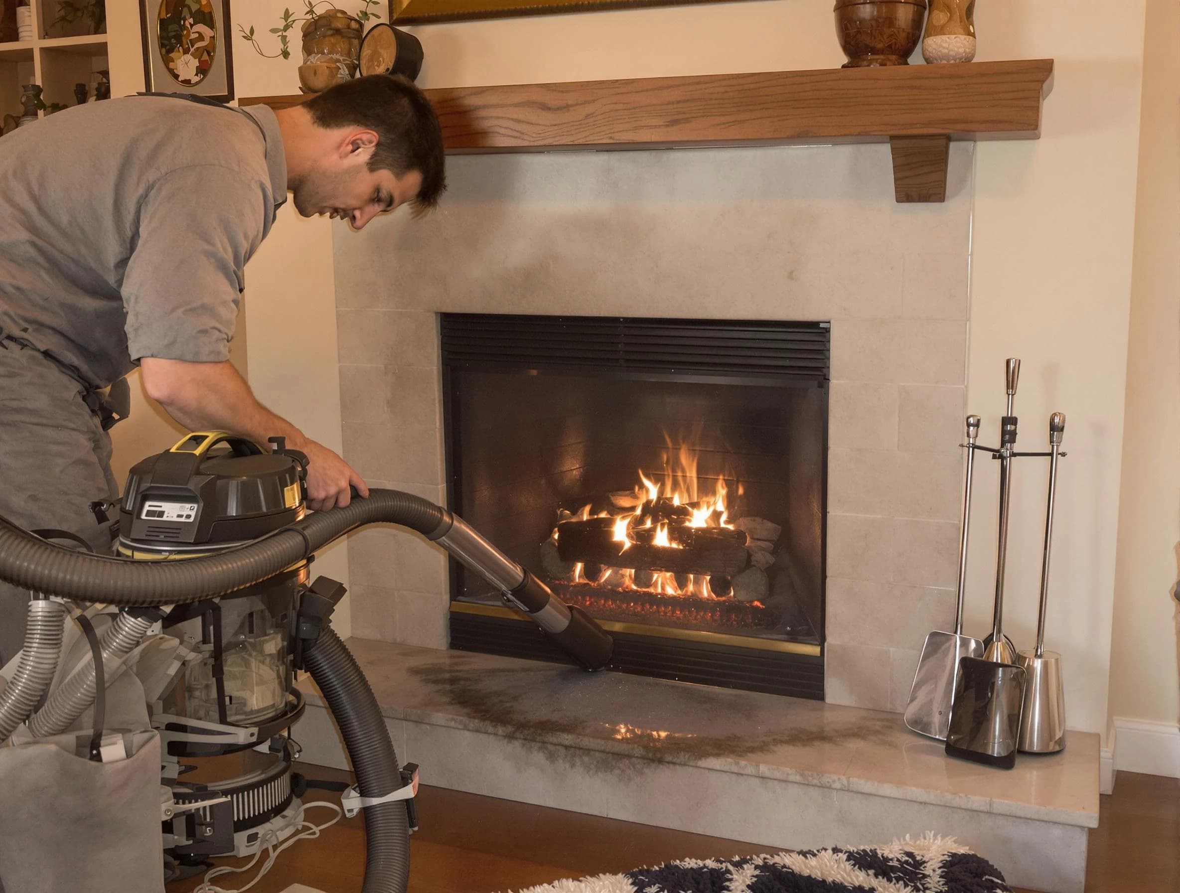 Routine fireplace upkeep by Bon Air Chimney Sweep in Bon Air, VA