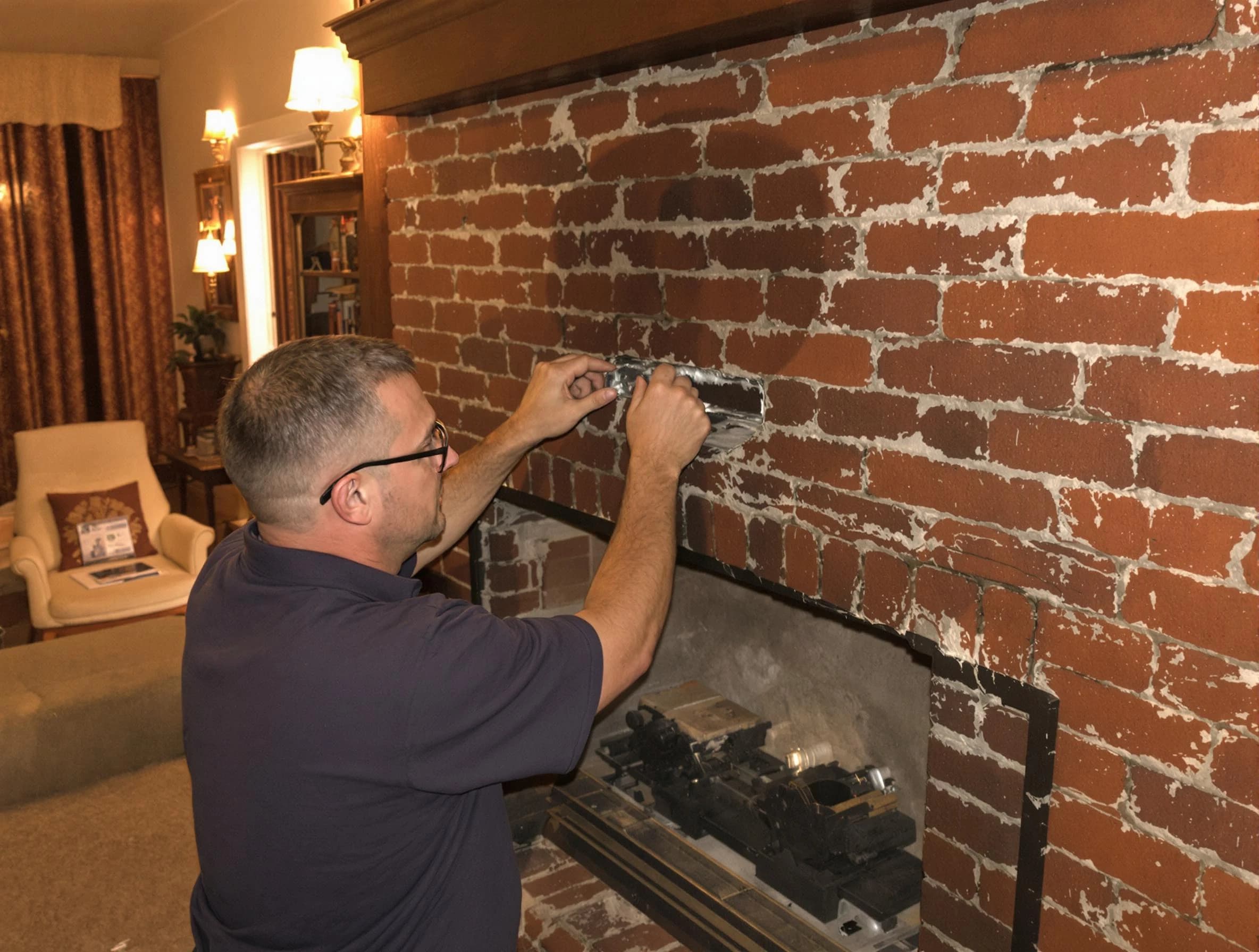 Bon Air Chimney Sweep expert fixing a fireplace in Bon Air, VA