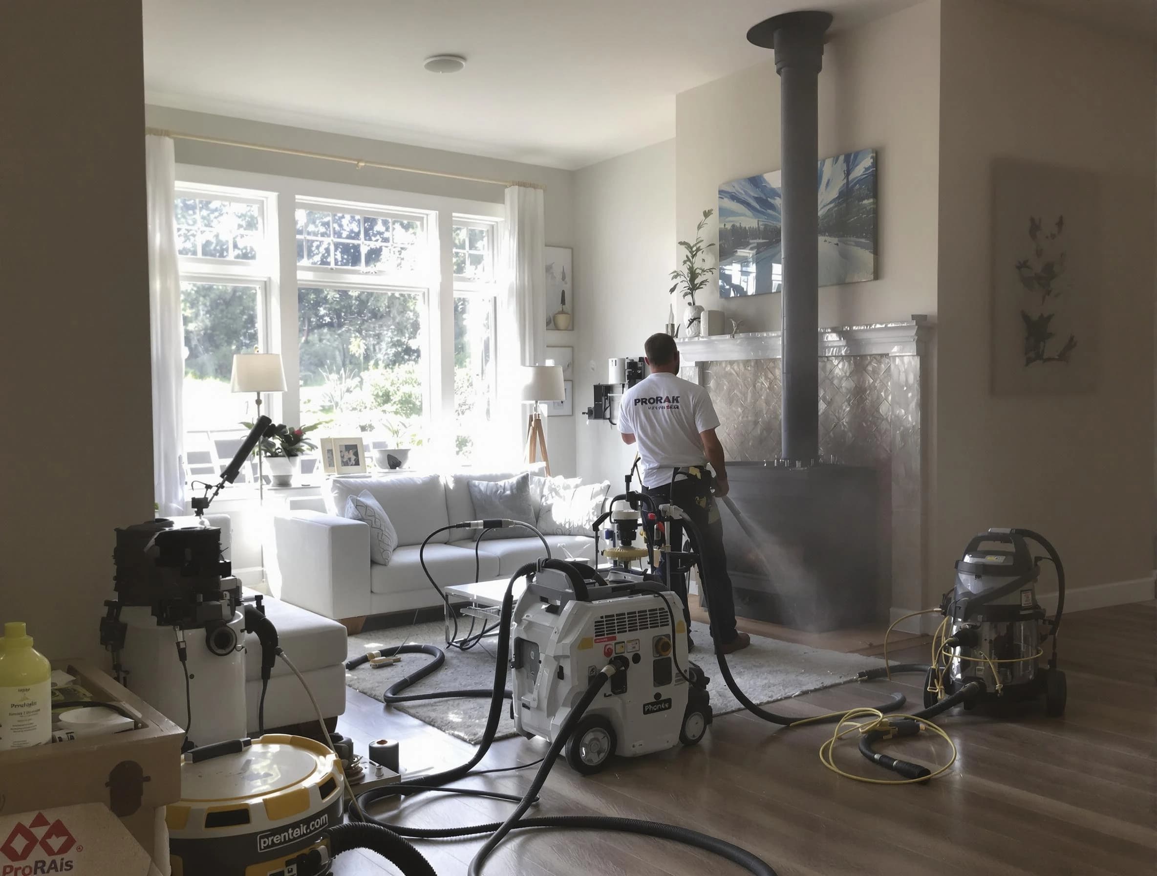 Soot removal service by Bon Air Chimney Sweep for a fireplace in Bon Air, VA