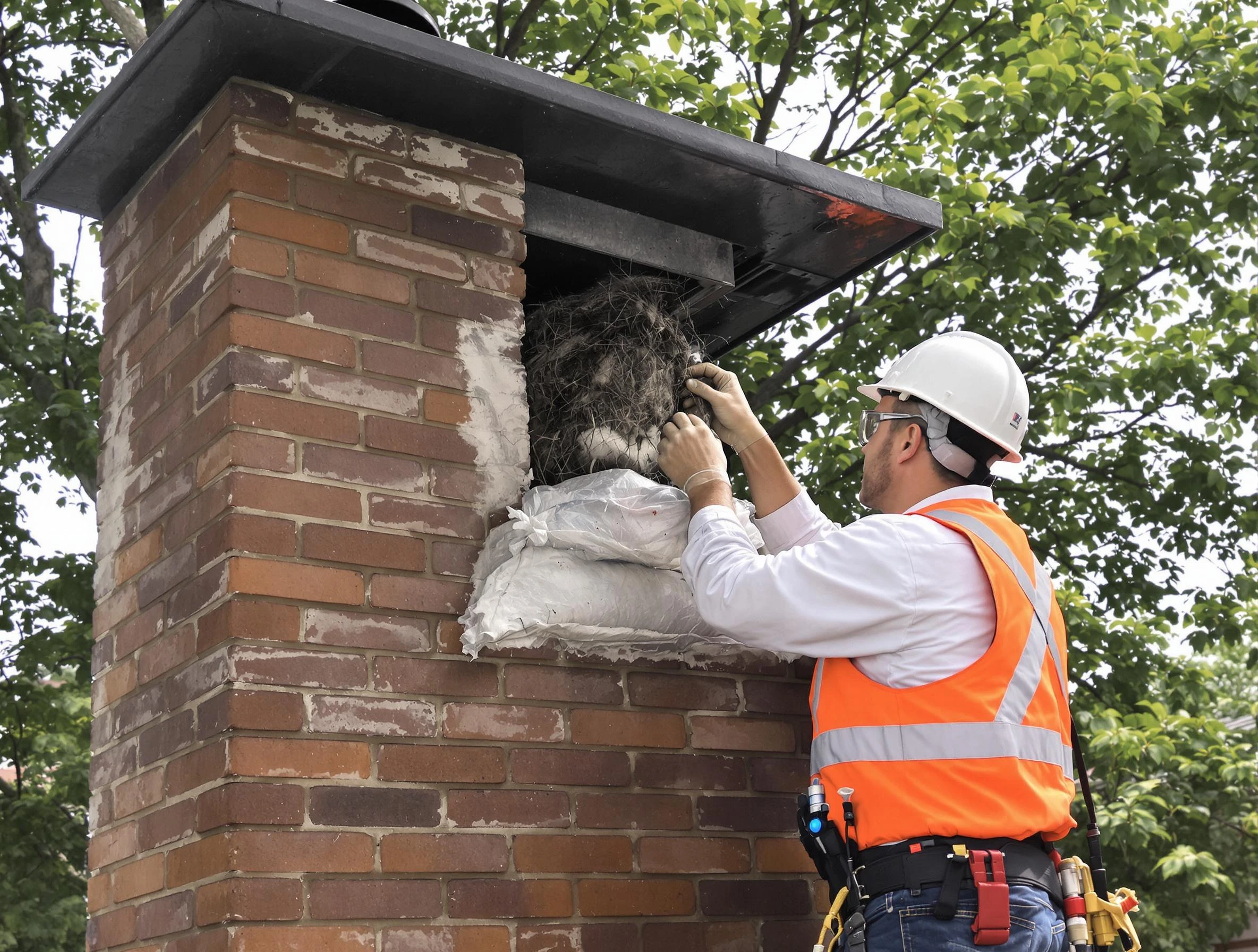 Humane removal of debris and animals by Bon Air Chimney Sweep in Bon Air, VA
