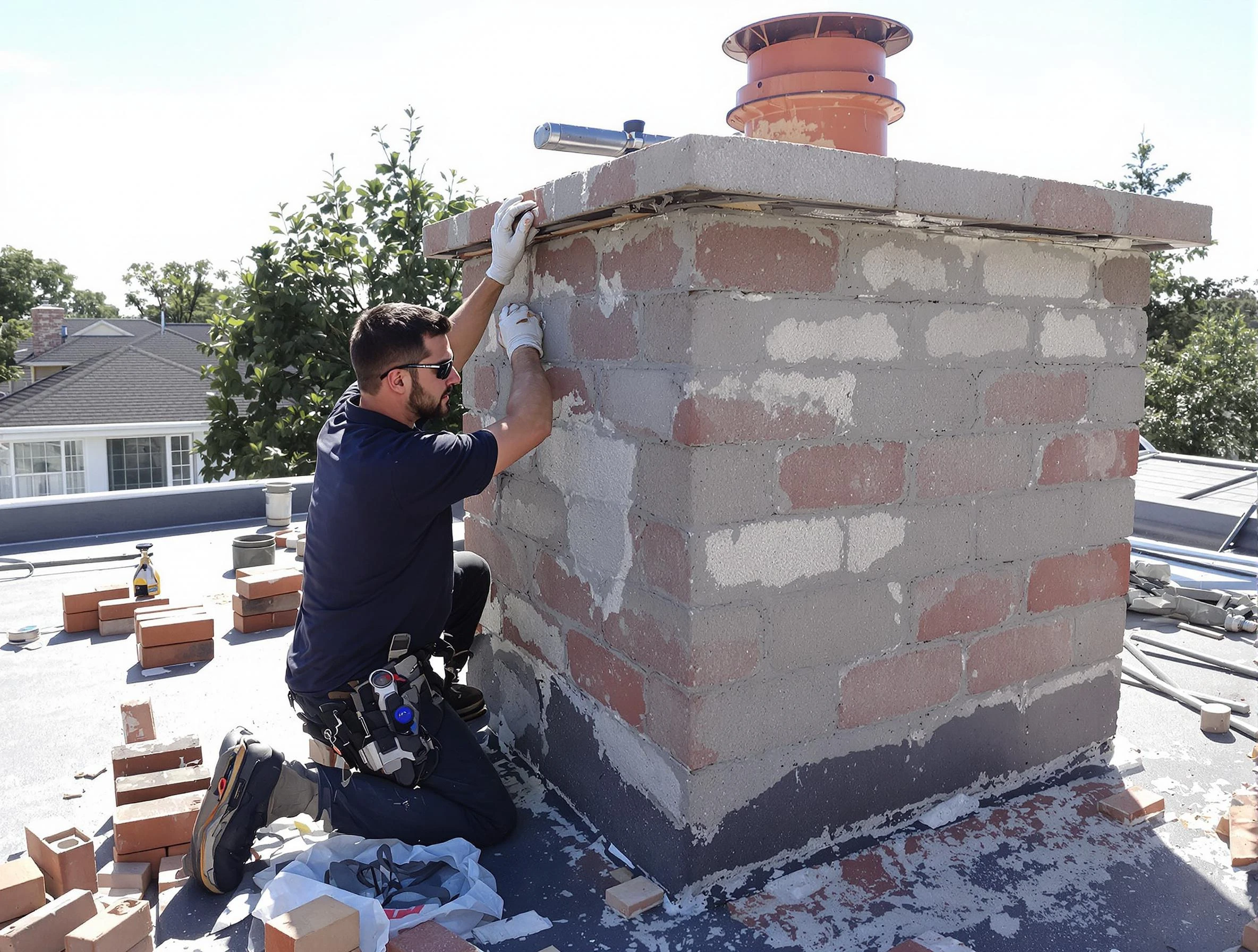 Advanced chimney repair process by Bon Air Chimney Sweep in Bon Air, VA