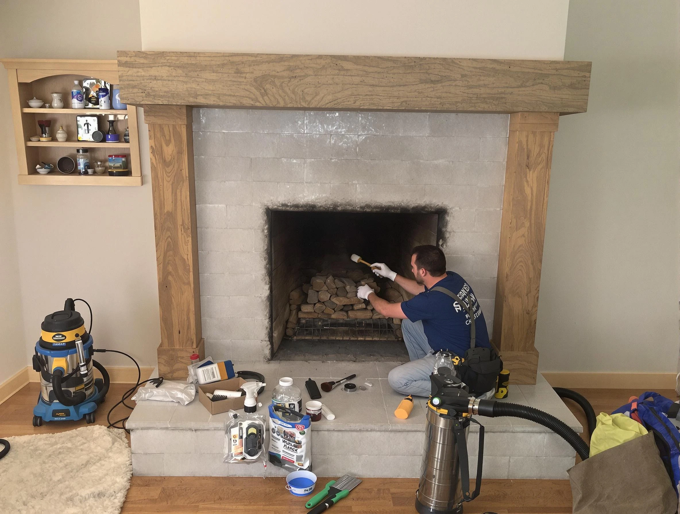 Detailed creosote removal process by Bon Air Chimney Sweep in Bon Air, VA